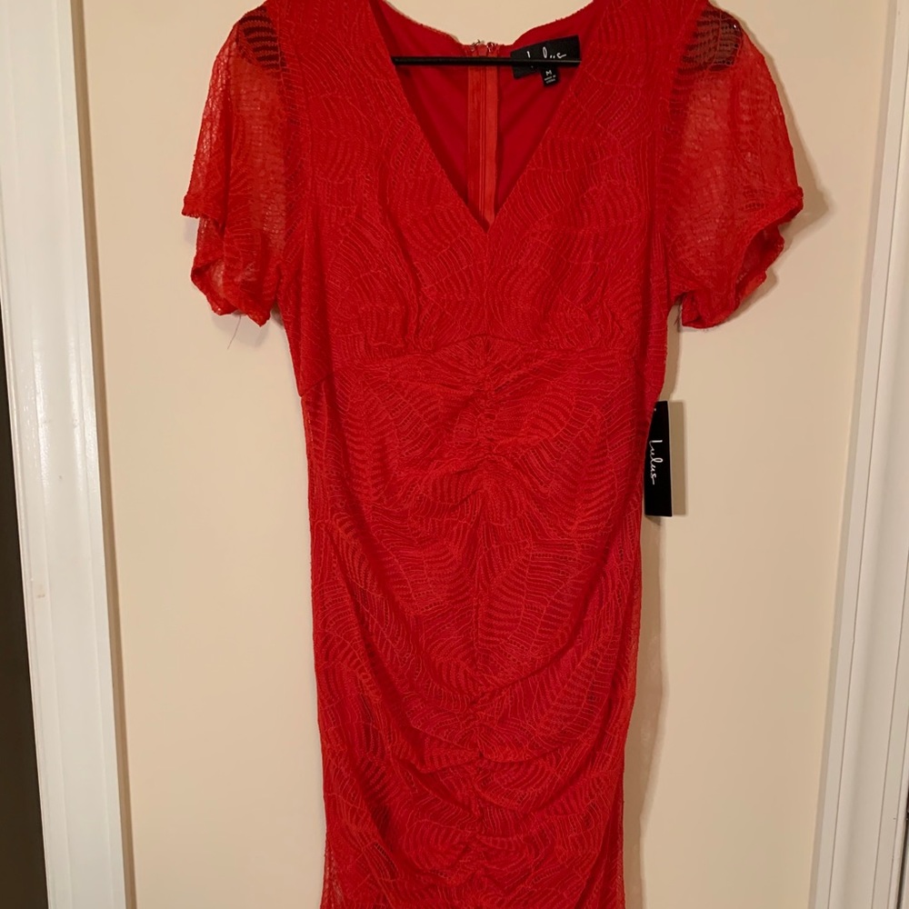 Red Lace Bodycon dress